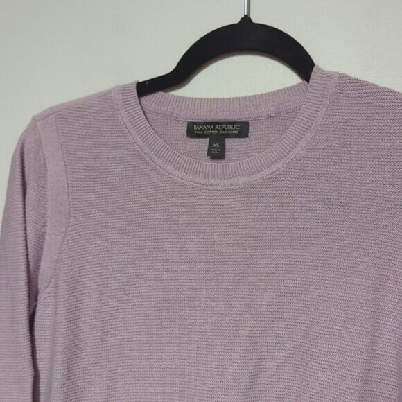 Banana Republic Purple Pima Cashmere Sweater - Picture 2 of 5